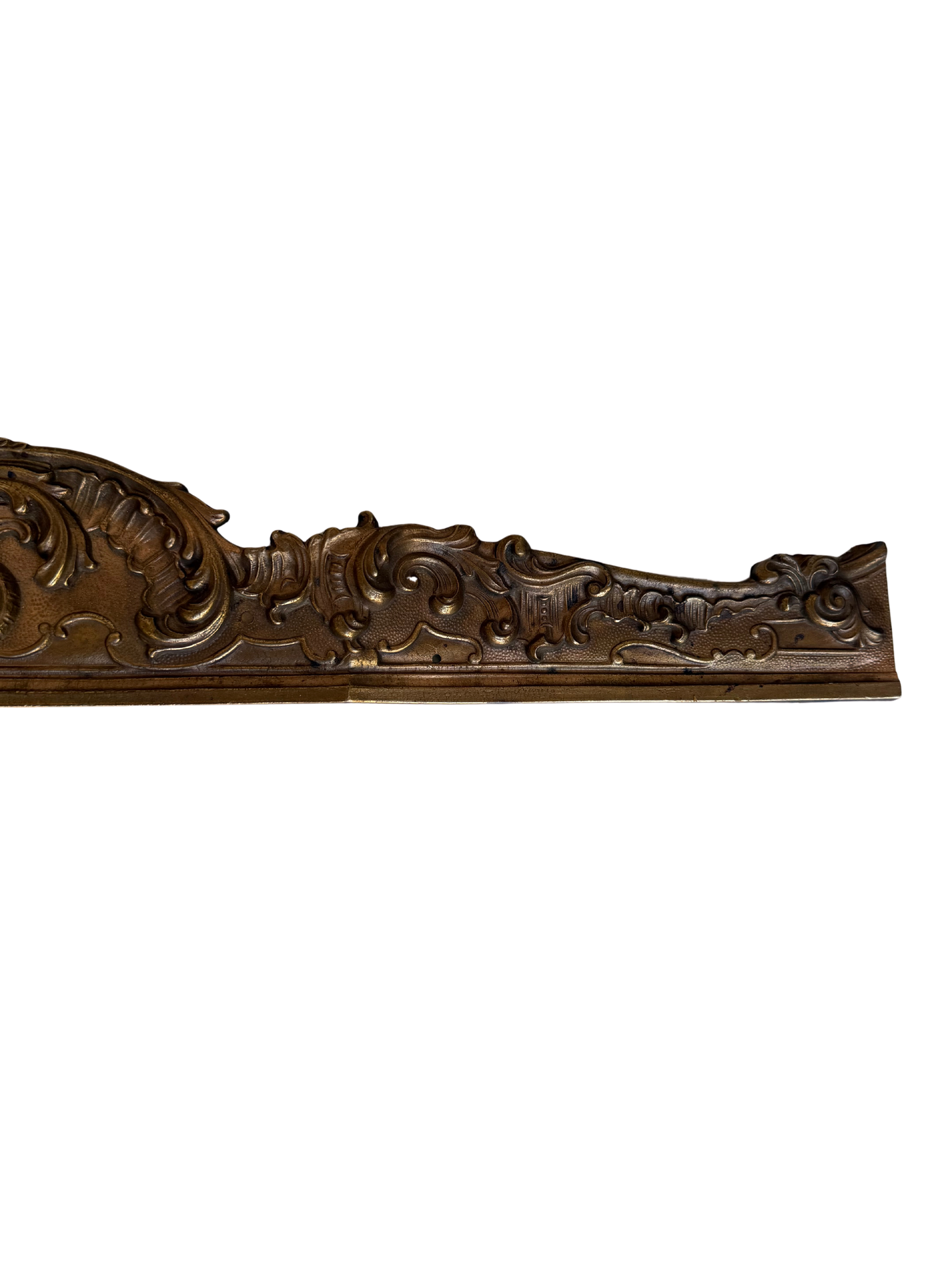 Monumental Neoclassical Gilt Brass Furniture Pediment / Architectural Mount