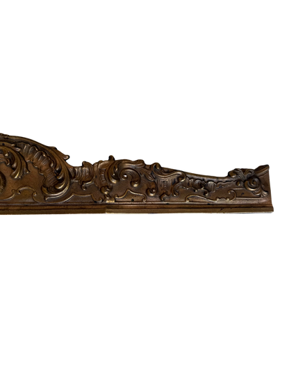 Monumental Neoclassical Gilt Brass Furniture Pediment / Architectural Mount