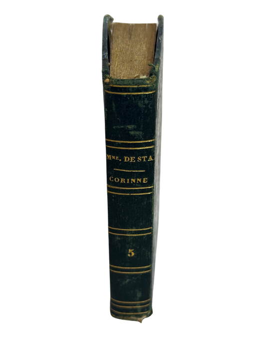 1827 Miniature French Leather-Spine Volume — Corinne ou l’Italie, Tome Cinquième by Mme de Staël