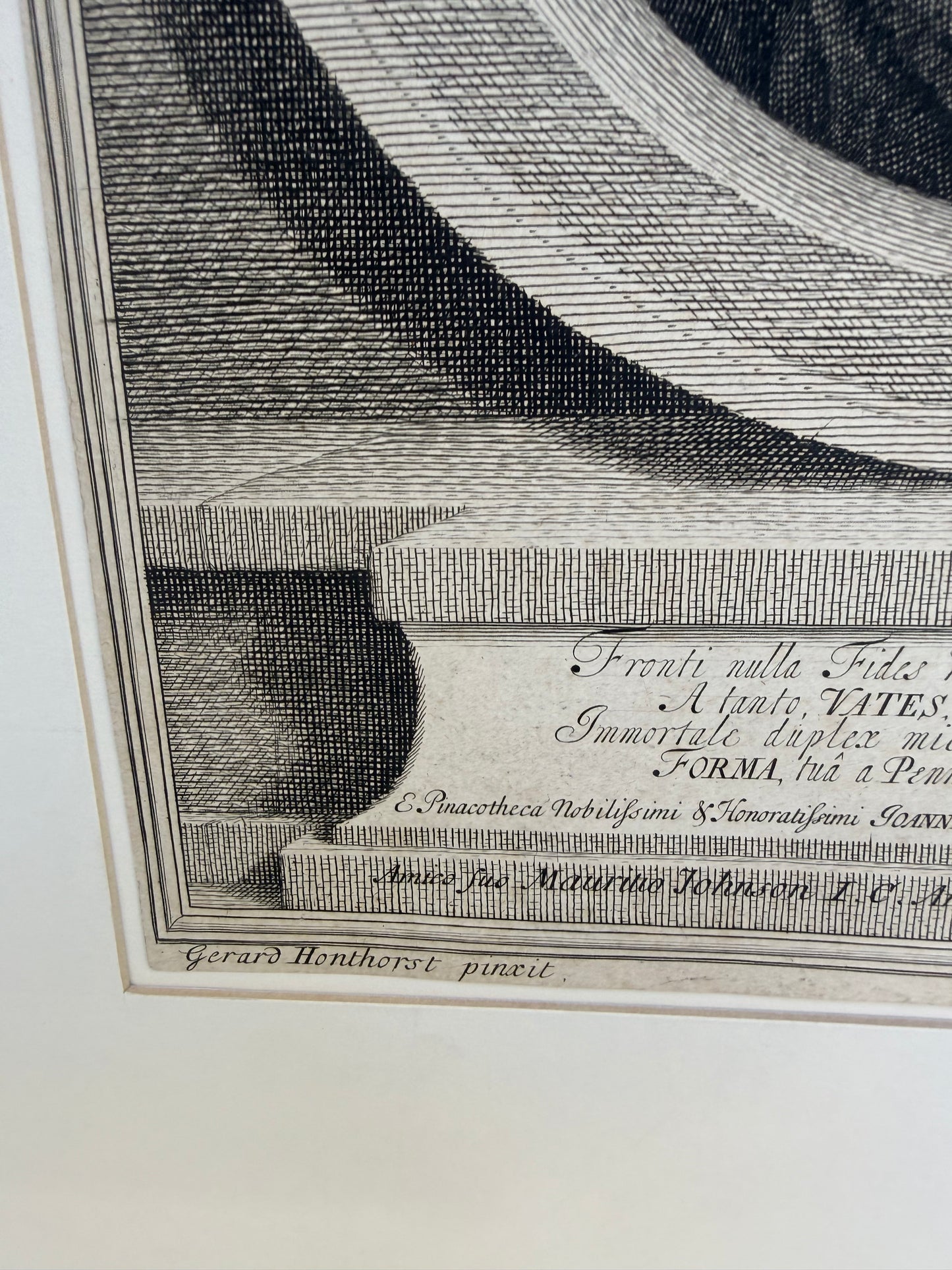 18th Century Engraving of Benhamin Johnson - George Vertue (1730)