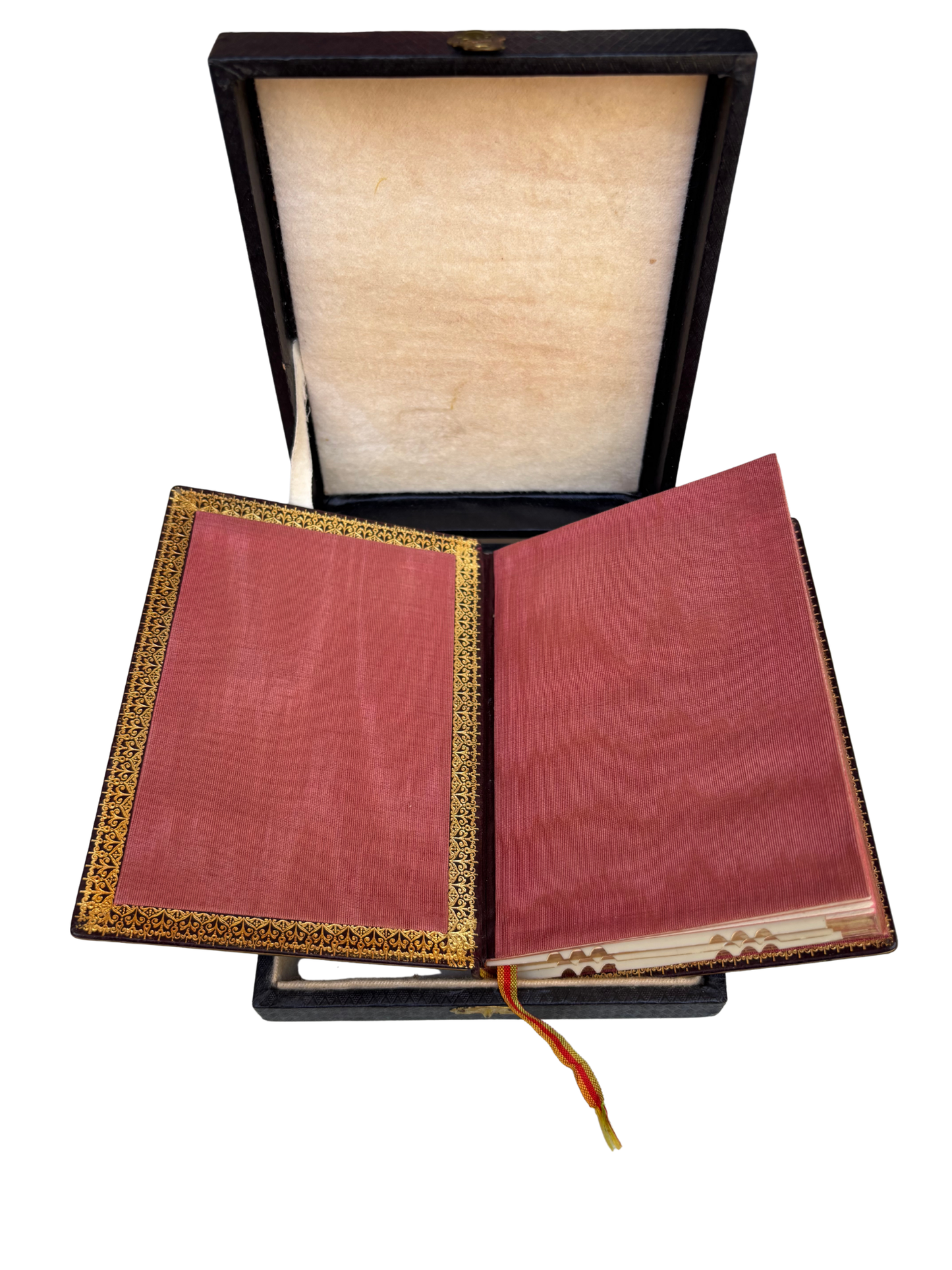 French Leather-Bound “Missel Romain” Prayer Book in G.M. Paris Presentation Case, Dijon 1897