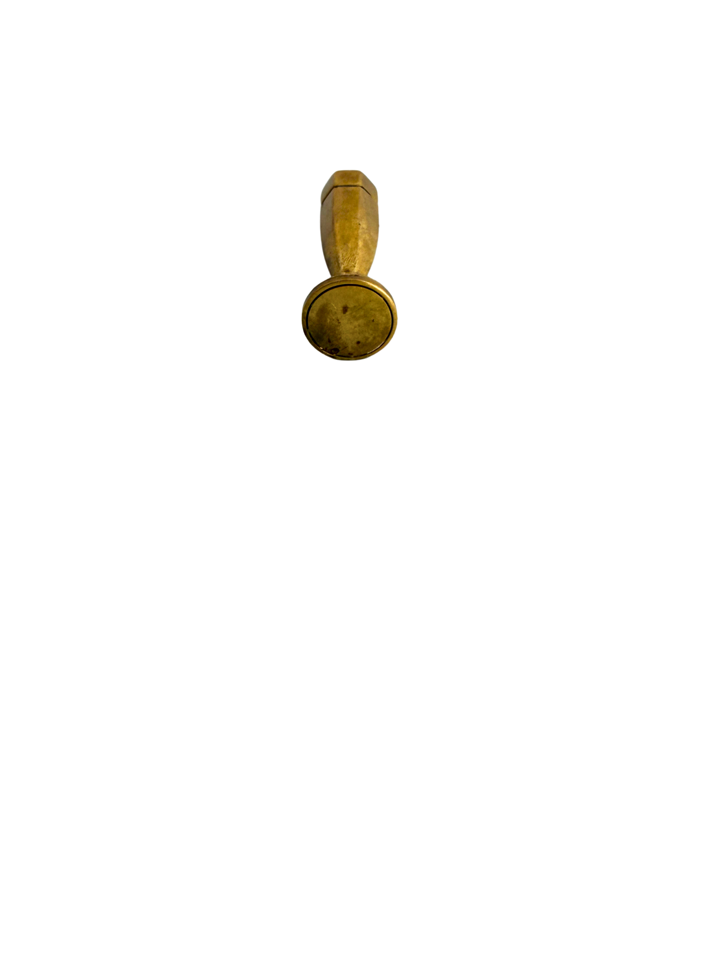 19th Century Brass Wax Seal Stamp (Blank Bottom)