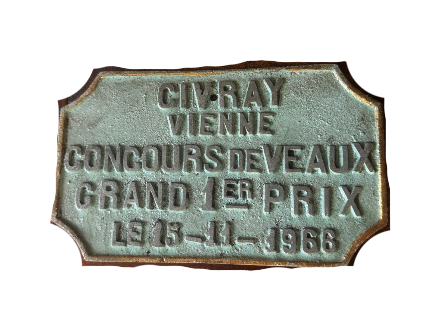 1966 Grand 1st Prize Agricultural Prize Plaque