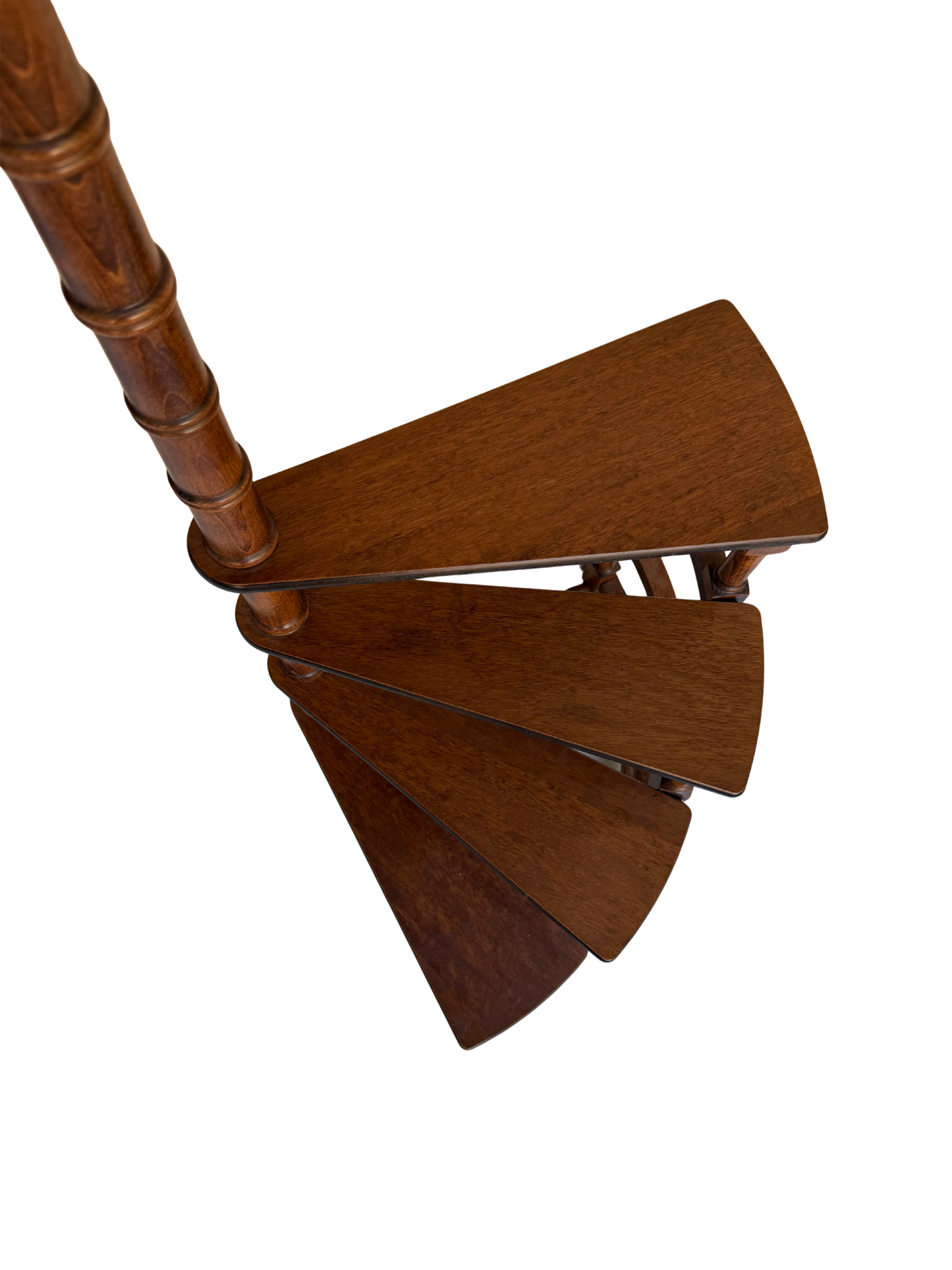 Vintage Italian Oak Spiral Staircase-Form Display Stand / Whatnot, Circa 1920–1950