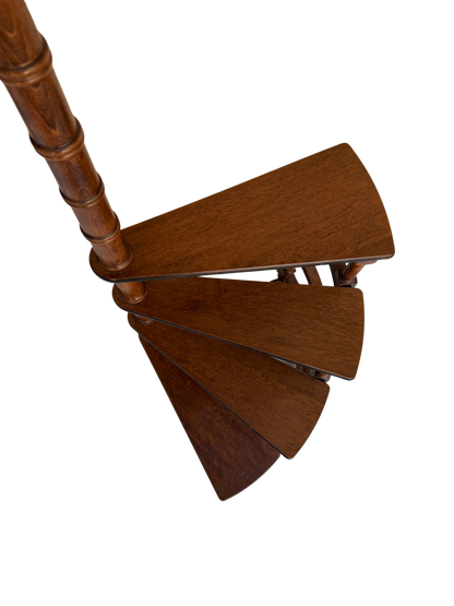 Vintage Italian Oak Spiral Staircase-Form Display Stand / Whatnot, Circa 1920–1950