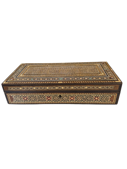 Fine Syrian or Moorish (Damascus) Micro-Mosaic Inlaid Jewelry or Document Box