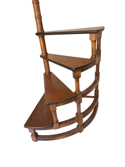 Vintage Italian Oak Spiral Staircase-Form Display Stand / Whatnot, Circa 1920–1950