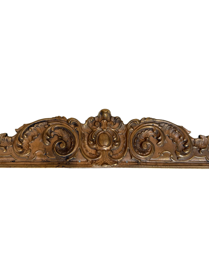 Monumental Neoclassical Gilt Brass Furniture Pediment / Architectural Mount