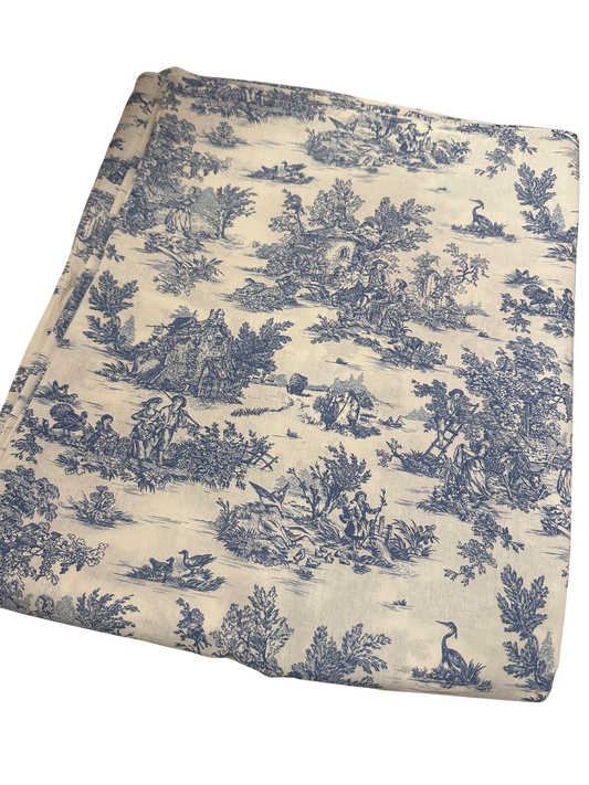 Blue Toile Tablecloth (110" x 68")