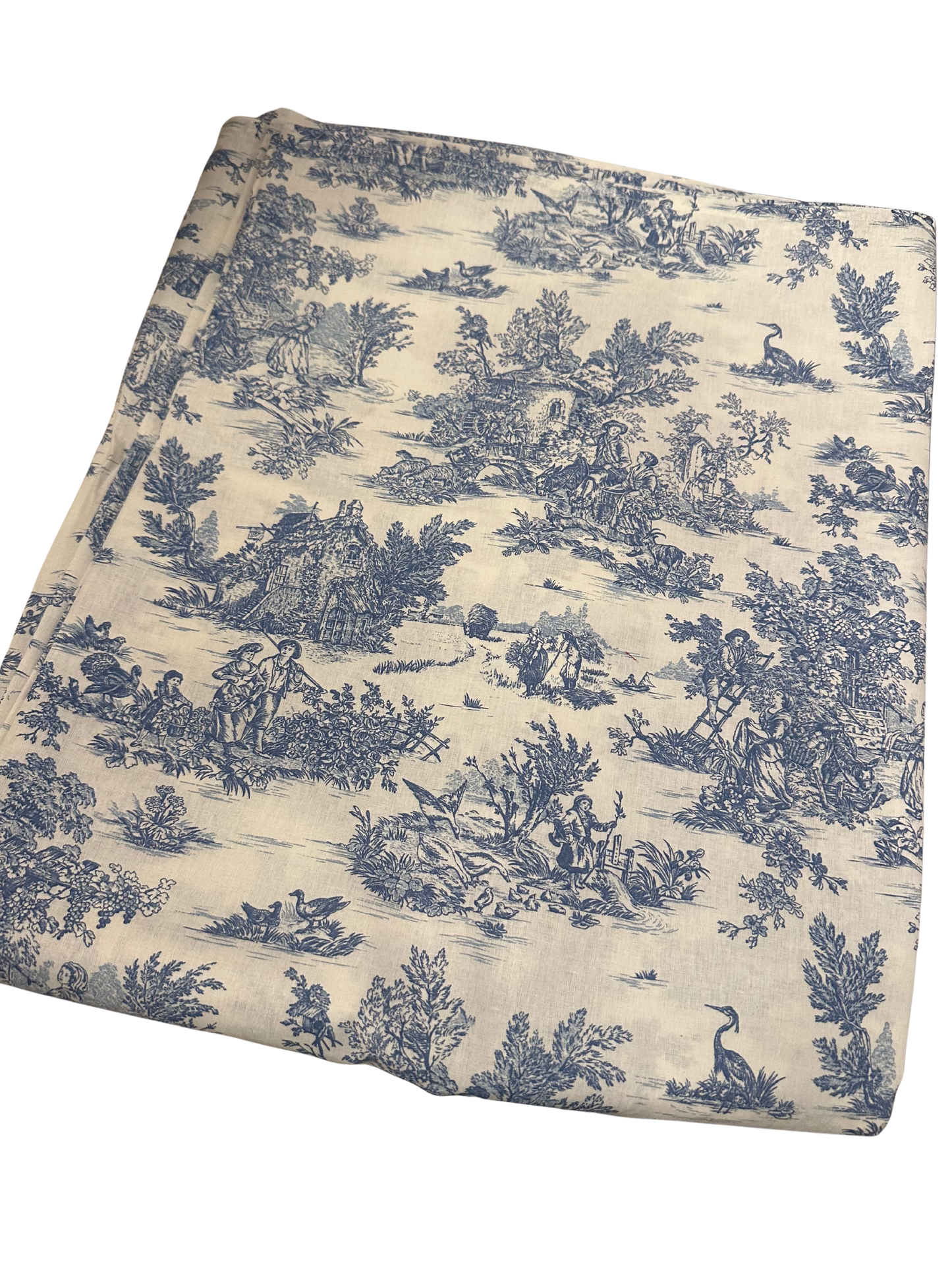 Blue Toile Tablecloth (110" x 68")