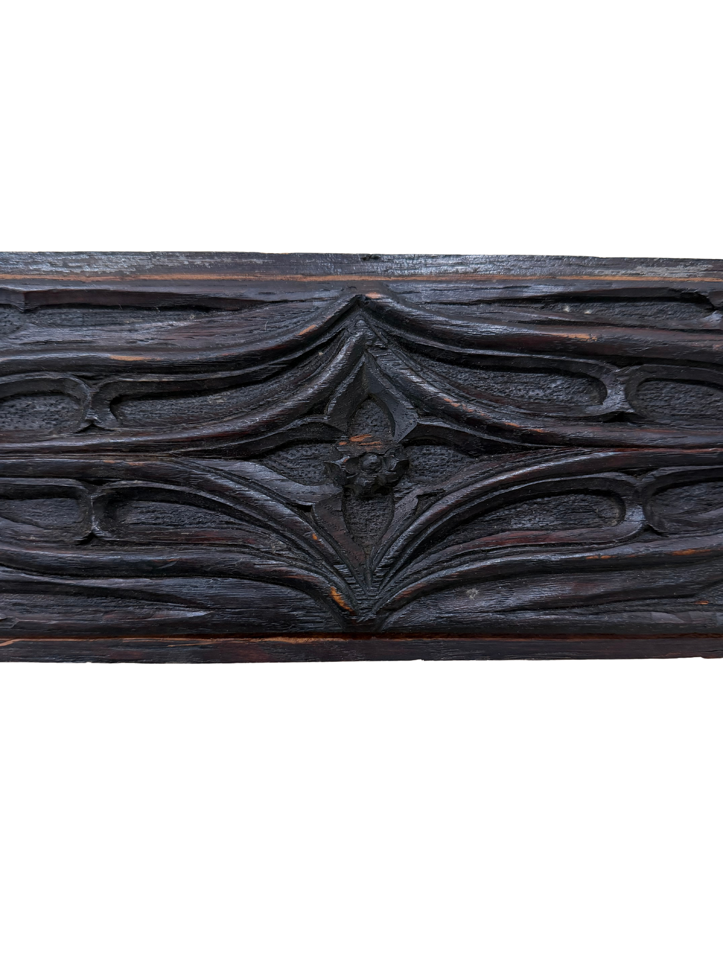 Gothic Carved Wooden Rectangular Plaque/Panel (Architectural Salvage)