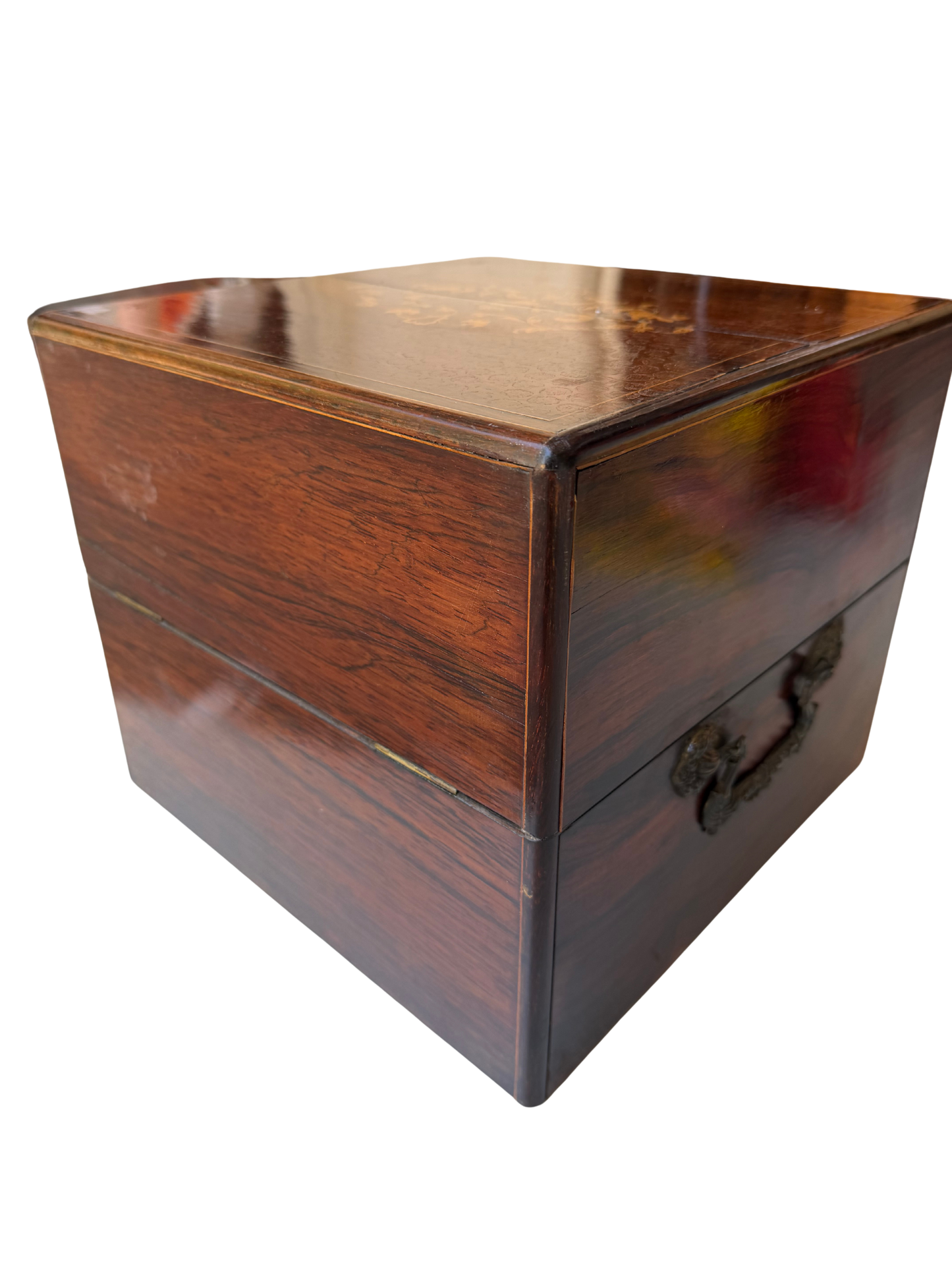 French Napoleon III Period Marquetry Cave a Liqueur