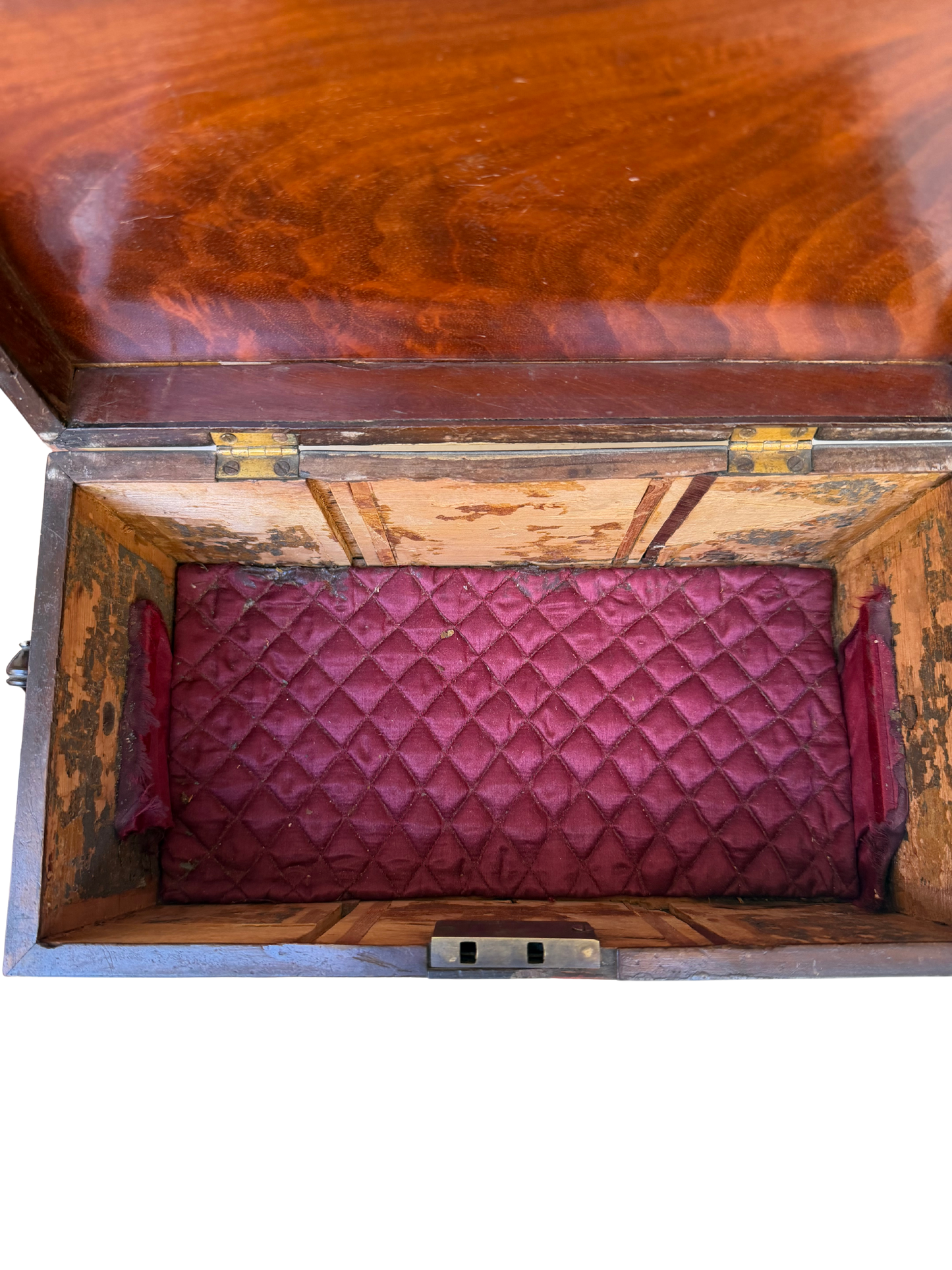 English Regency Mahogany Sarcophagus-Form Sewing and Work Box