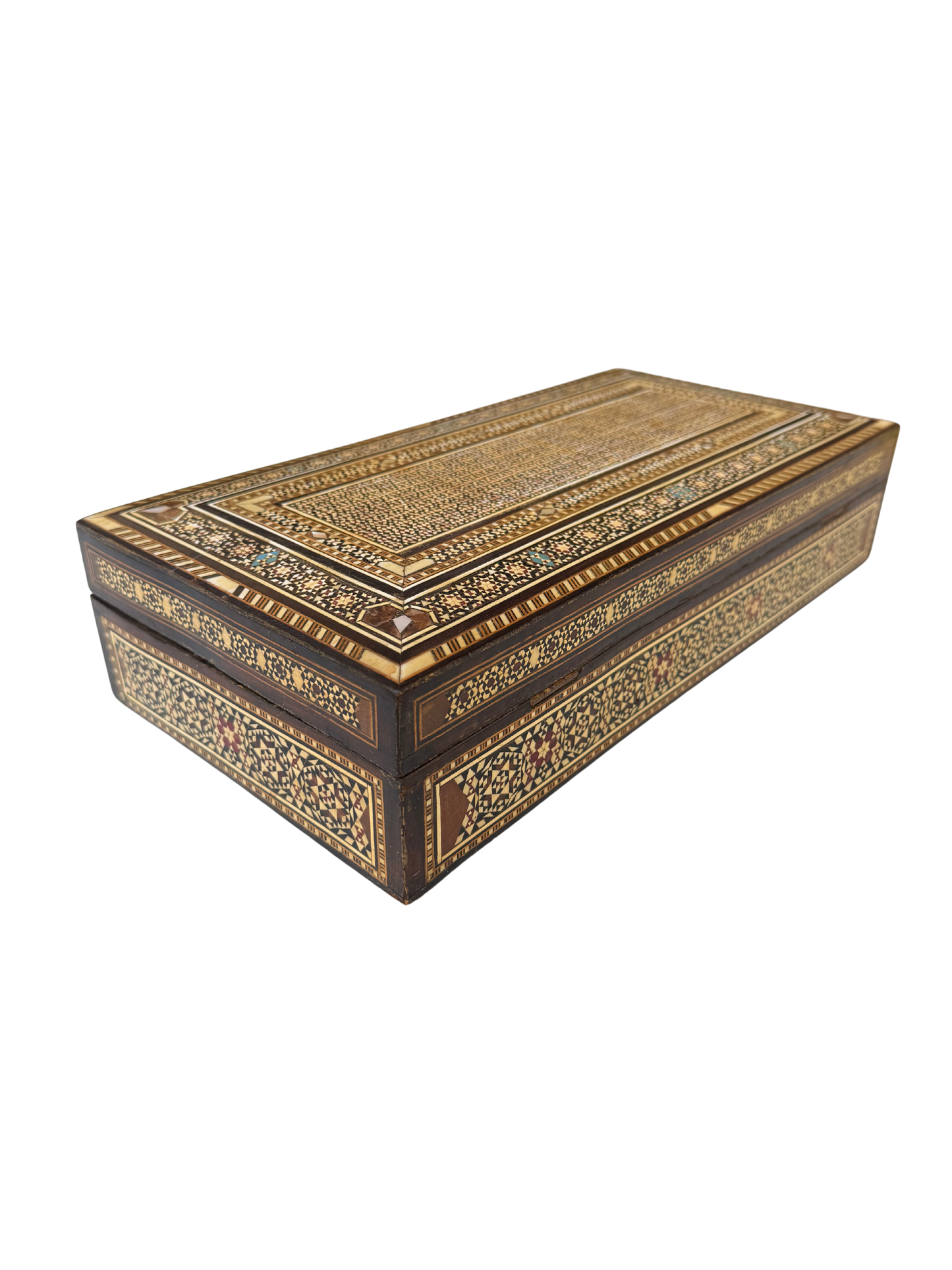Fine Syrian or Moorish (Damascus) Micro-Mosaic Inlaid Jewelry or Document Box