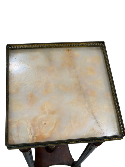 French Louis XVI Style Marble-Top Gueridon / Pedestal Stand with Gilt Bronze Mounts