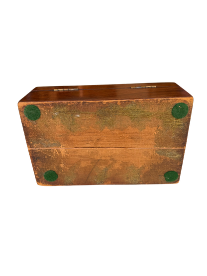 English Walnut Domed Jewelry Box with Bone Escutcheons and SIlk-Lined Interior