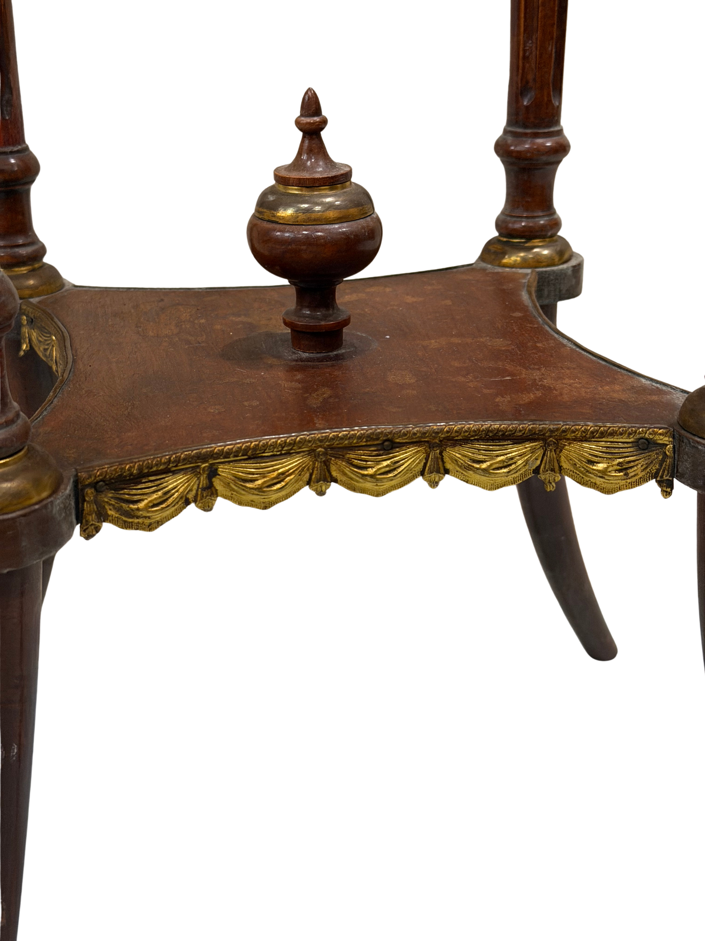 French Louis XVI Style Marble-Top Gueridon / Pedestal Stand with Gilt Bronze Mounts