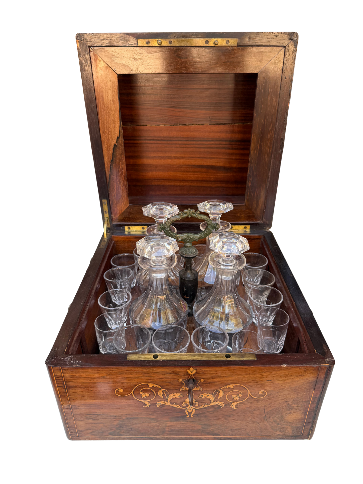 French Napoleon III Period Marquetry Cave a Liqueur