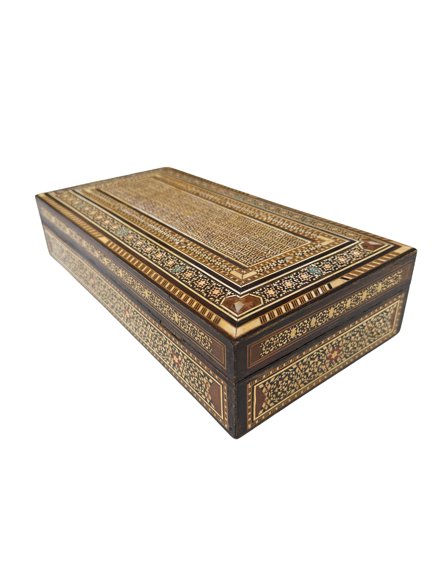 Fine Syrian or Moorish (Damascus) Micro-Mosaic Inlaid Jewelry or Document Box