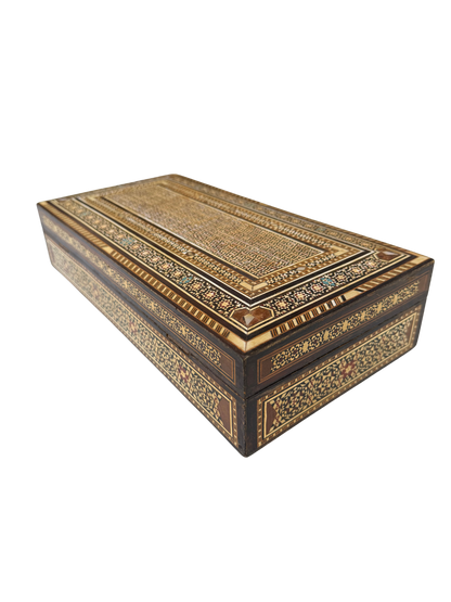 Fine Syrian or Moorish (Damascus) Micro-Mosaic Inlaid Jewelry or Document Box