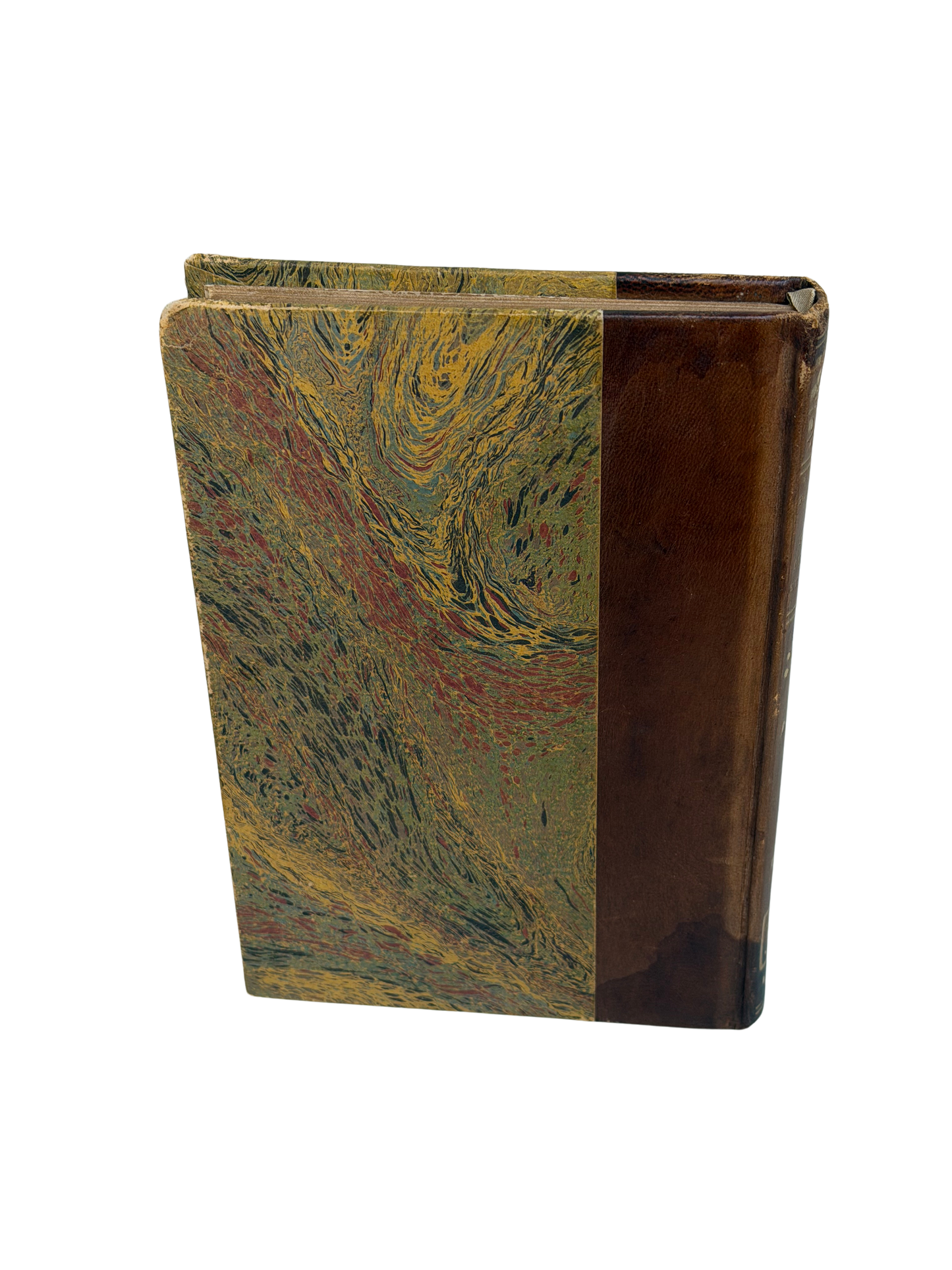 Antique French Paul-Louis Courier Lettres écrites de France et d’Italie — Bibliothèque Larousse, Decorative Gilt Binding