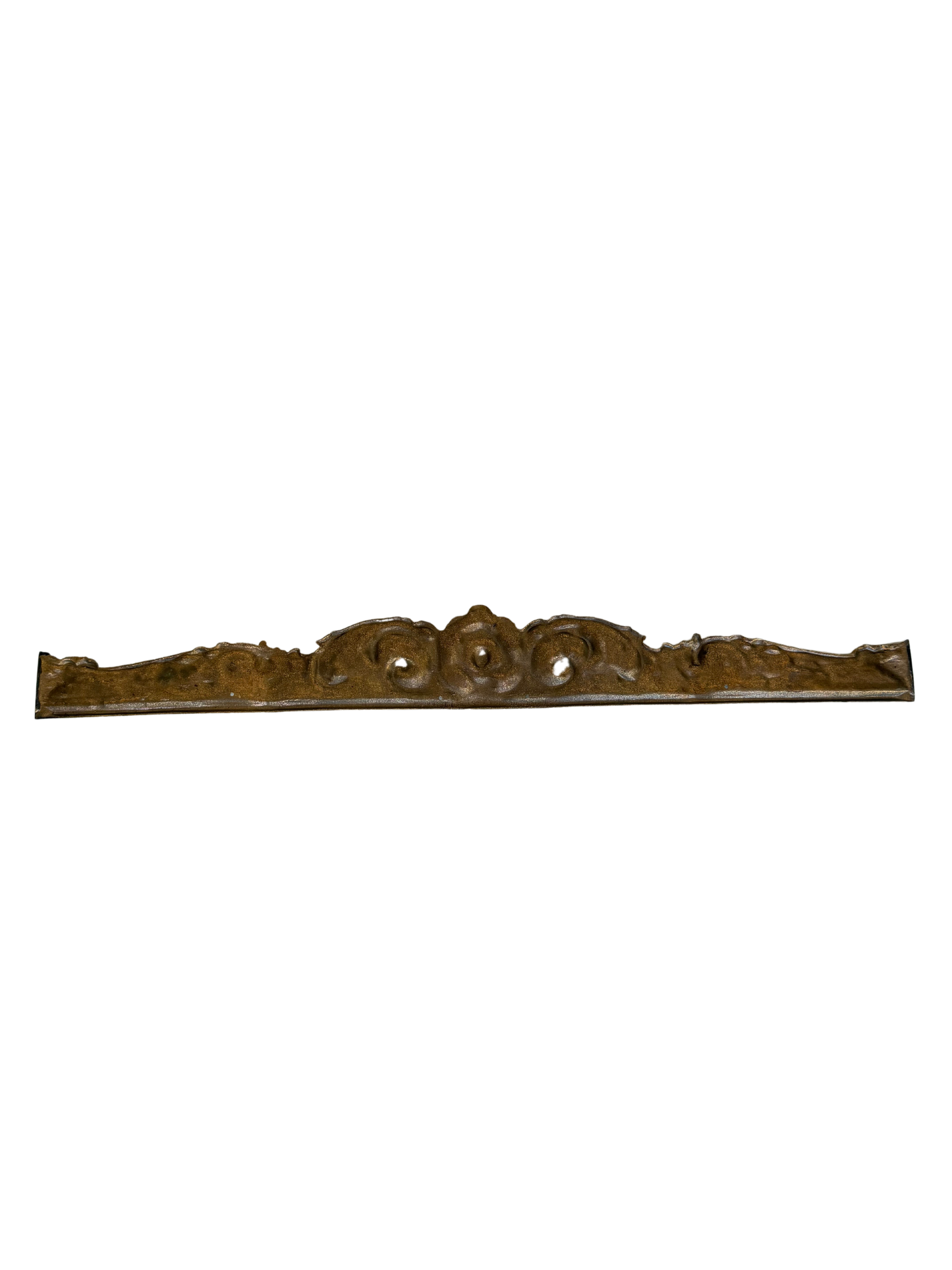 Monumental Neoclassical Gilt Brass Furniture Pediment / Architectural Mount
