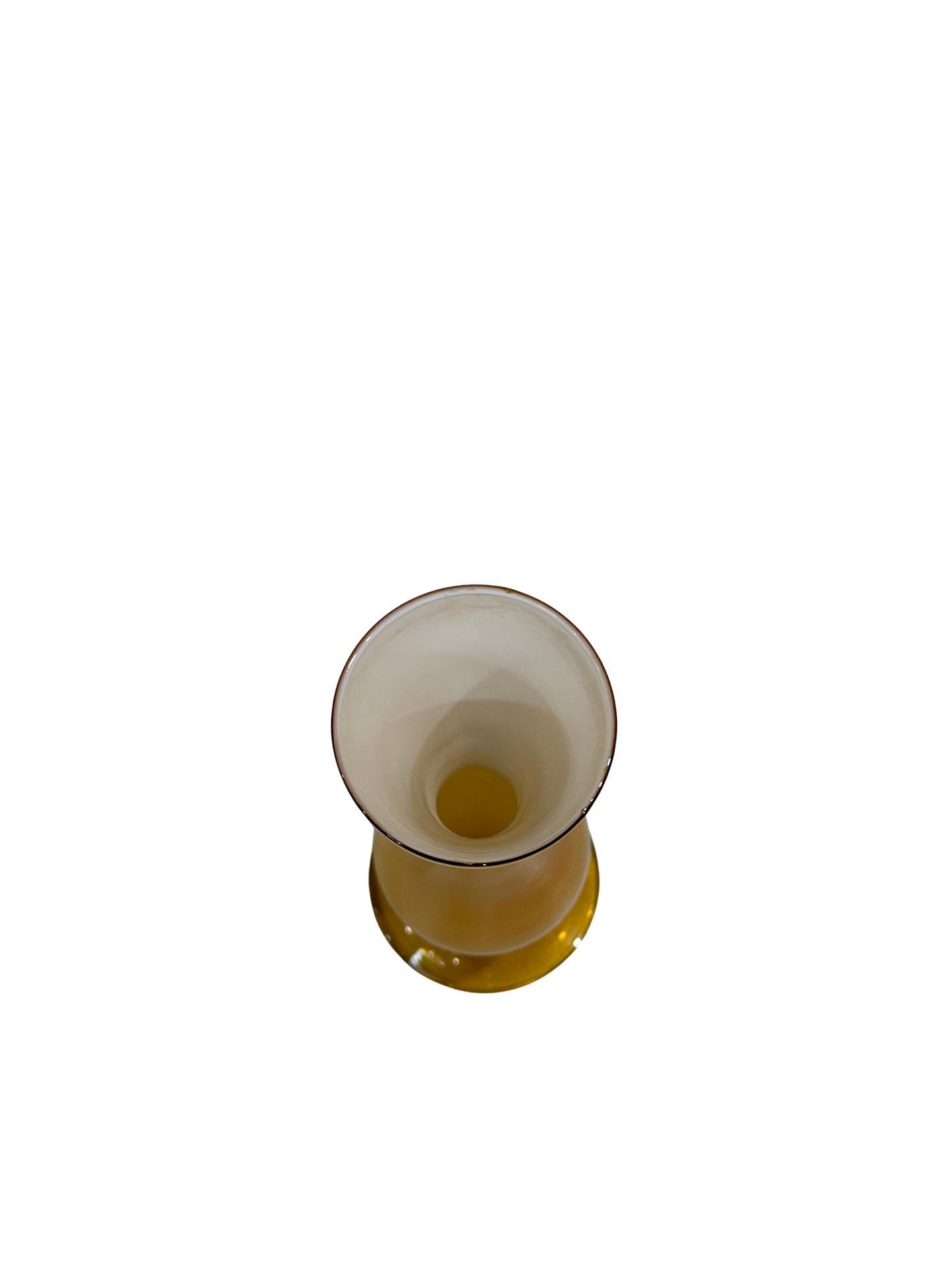 Vintage Italian Amber Blown Glass Trumpet Vase (Mid-Century)