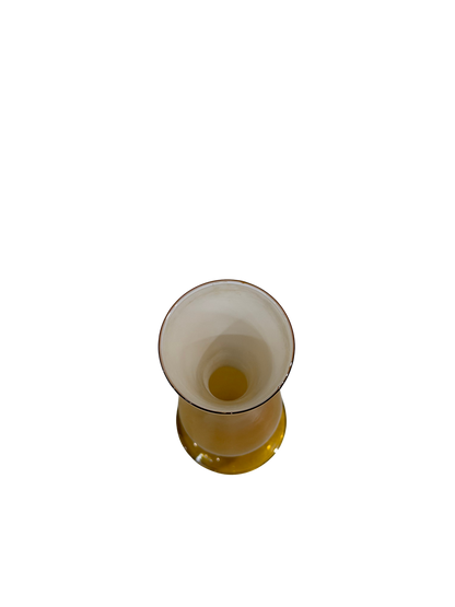 Vintage Italian Amber Blown Glass Trumpet Vase (Mid-Century)