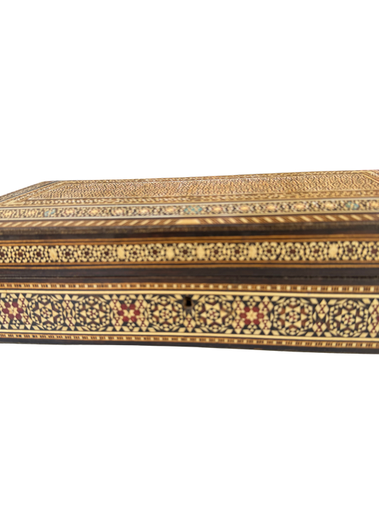 Fine Syrian or Moorish (Damascus) Micro-Mosaic Inlaid Jewelry or Document Box