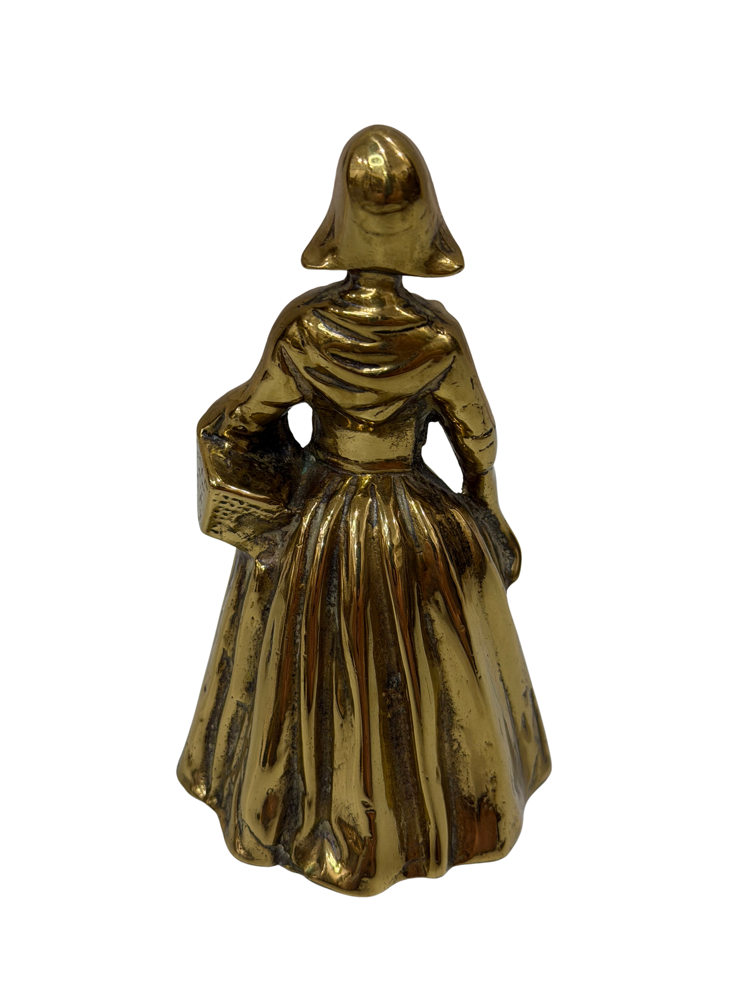 Antique Victorian Solid Brass "Dutch Girl" Table Bell