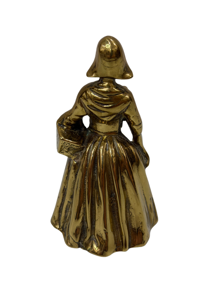 Antique Victorian Solid Brass "Dutch Girl" Table Bell