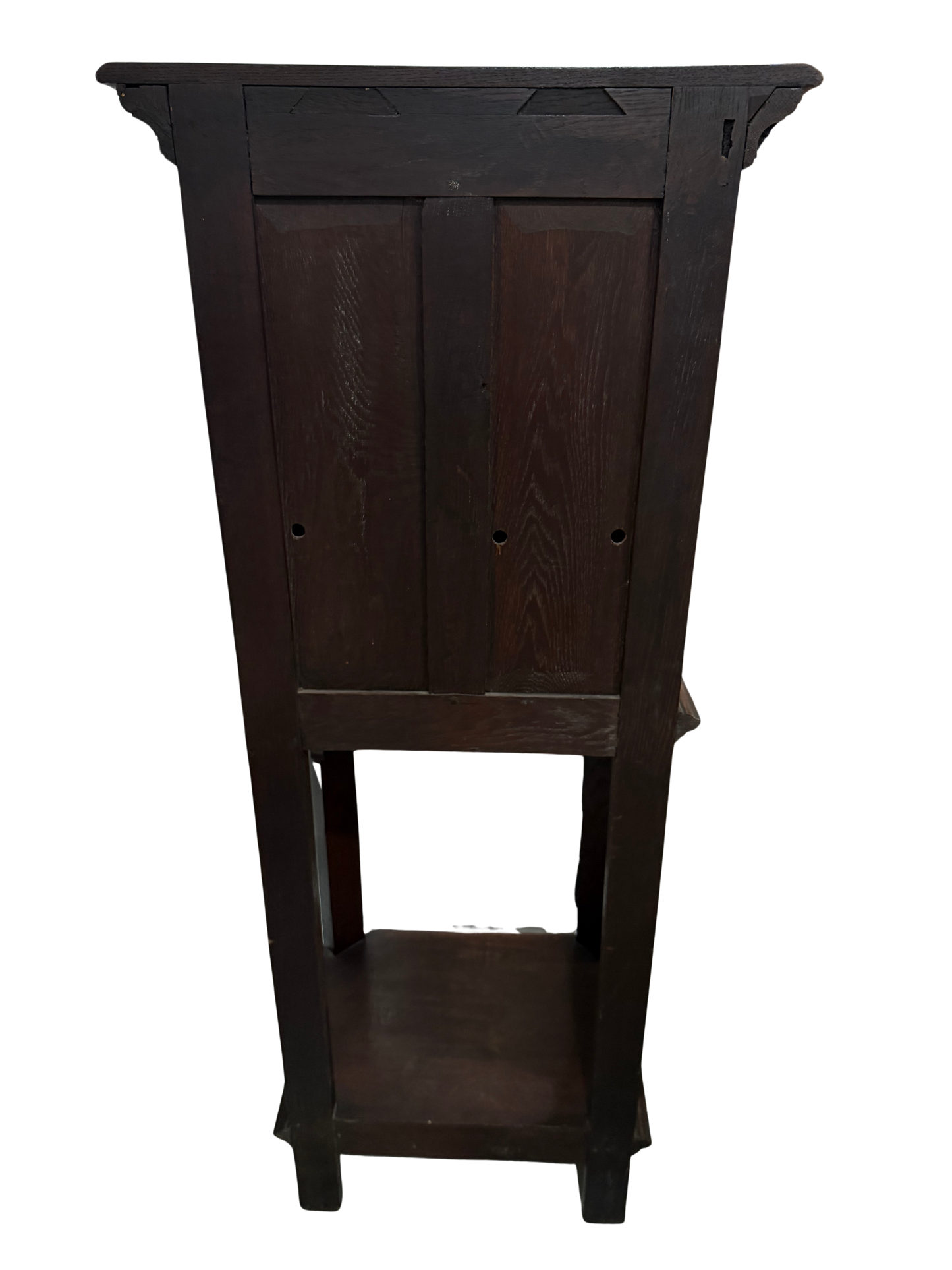 Late 19th Century Gothic Revival Carved Oak Cabinet with Figural Supports