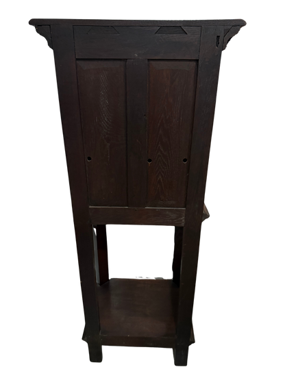 Late 19th Century Gothic Revival Carved Oak Cabinet with Figural Supports