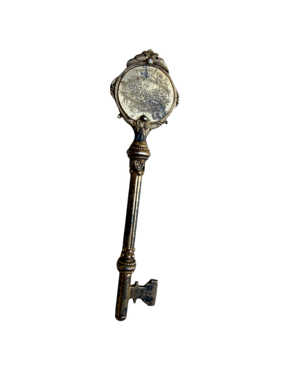 Edwardian Sterling Silver-Gilt Presentation Key for the Bishop’s Castle Nurses’ Home, 1912