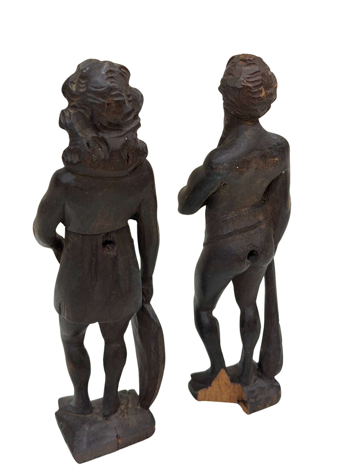 Pair of Antique Grand Tour Style Classical Figural Sculptures (Male &amp; Female)