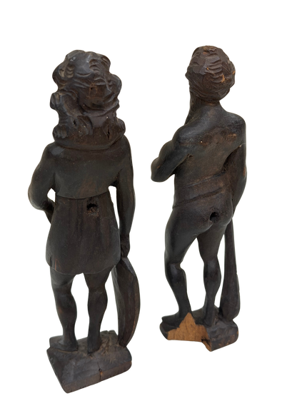 Pair of Antique Grand Tour Style Classical Figural Sculptures (Male &amp; Female)