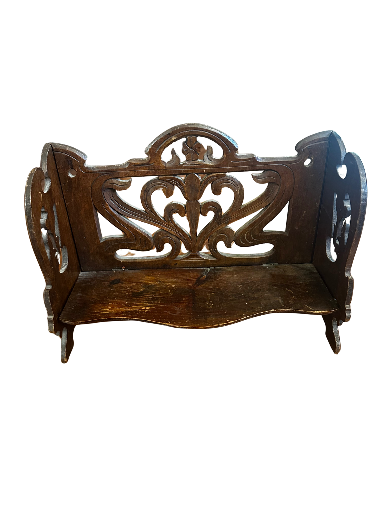 Wooden Foldable Gothic Style Table Bookshelf