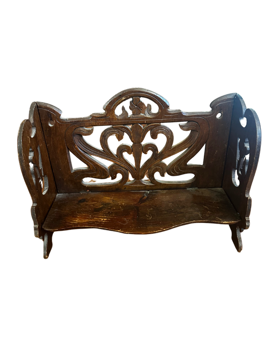 Wooden Foldable Gothic Style Table Bookshelf