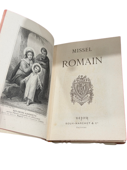 French Leather-Bound “Missel Romain” Prayer Book in G.M. Paris Presentation Case, Dijon 1897