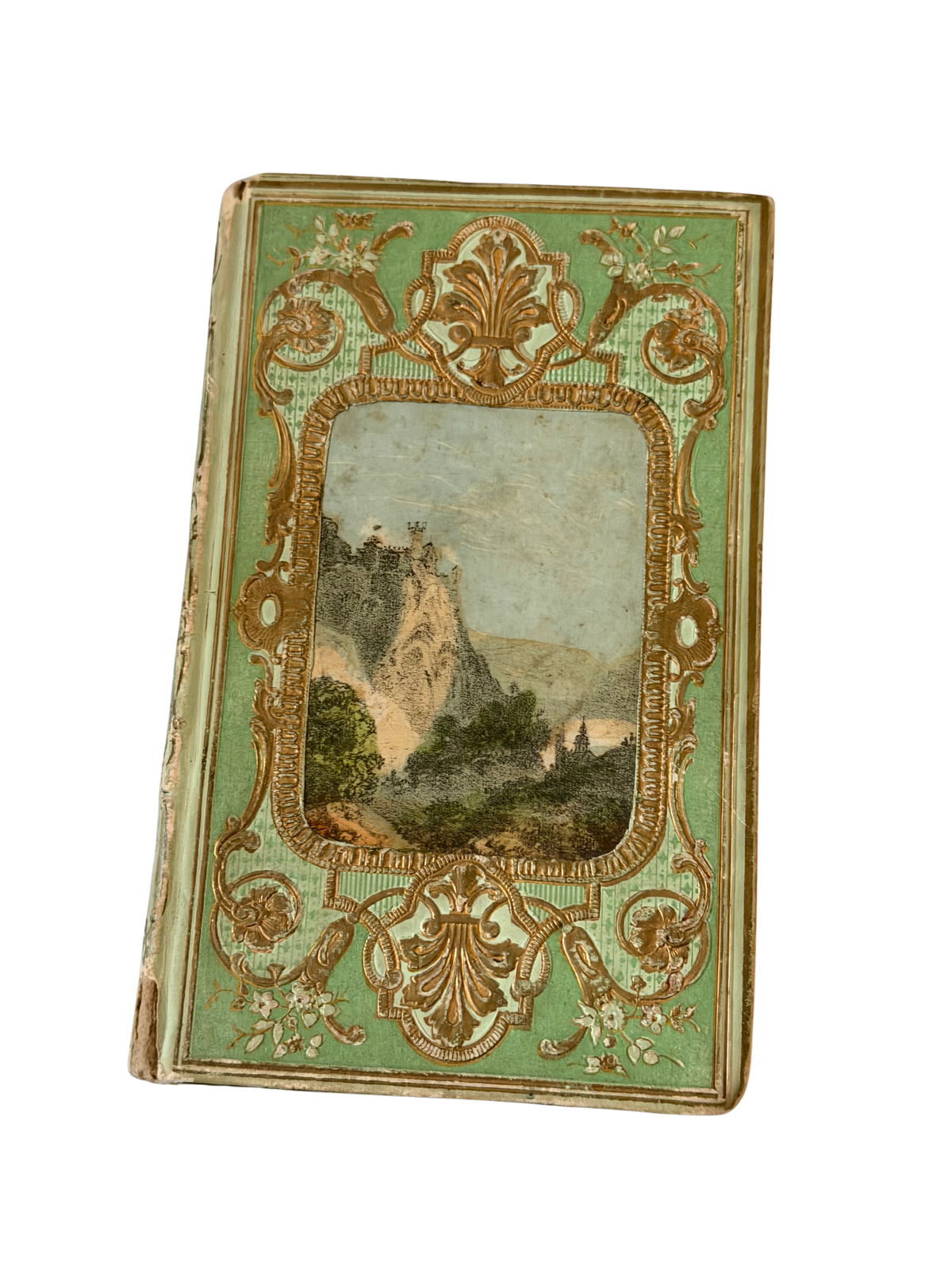 1837 French Children’s Cartonnage Book, Les Charmes de l’Ermitage by Élise Brun