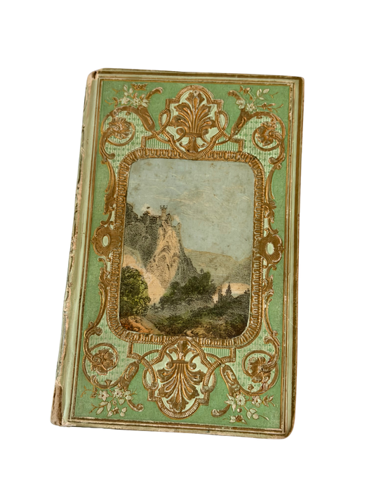 1837 French Children’s Cartonnage Book, Les Charmes de l’Ermitage by Élise Brun