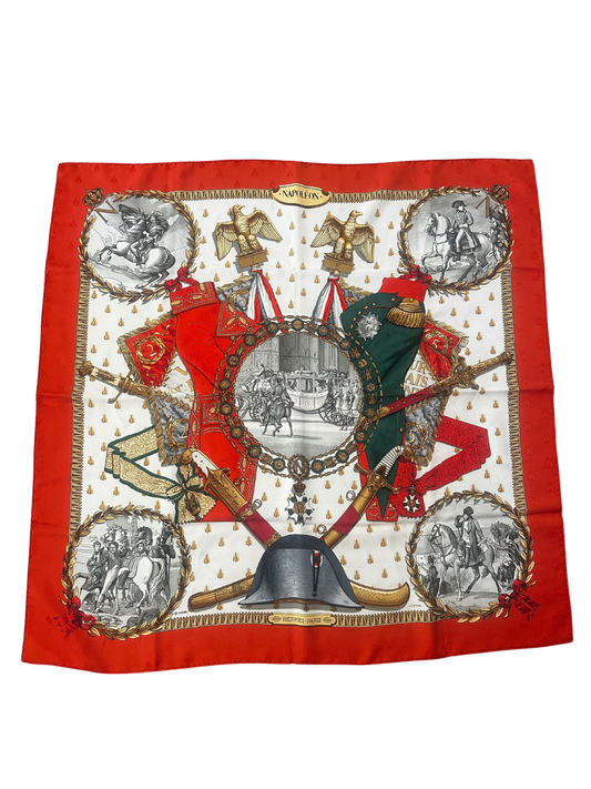 Hermes "Napoleon" Scarf (35") - Designed by Philippe Ledoux / Issued 1963 (Jacquard Edition)