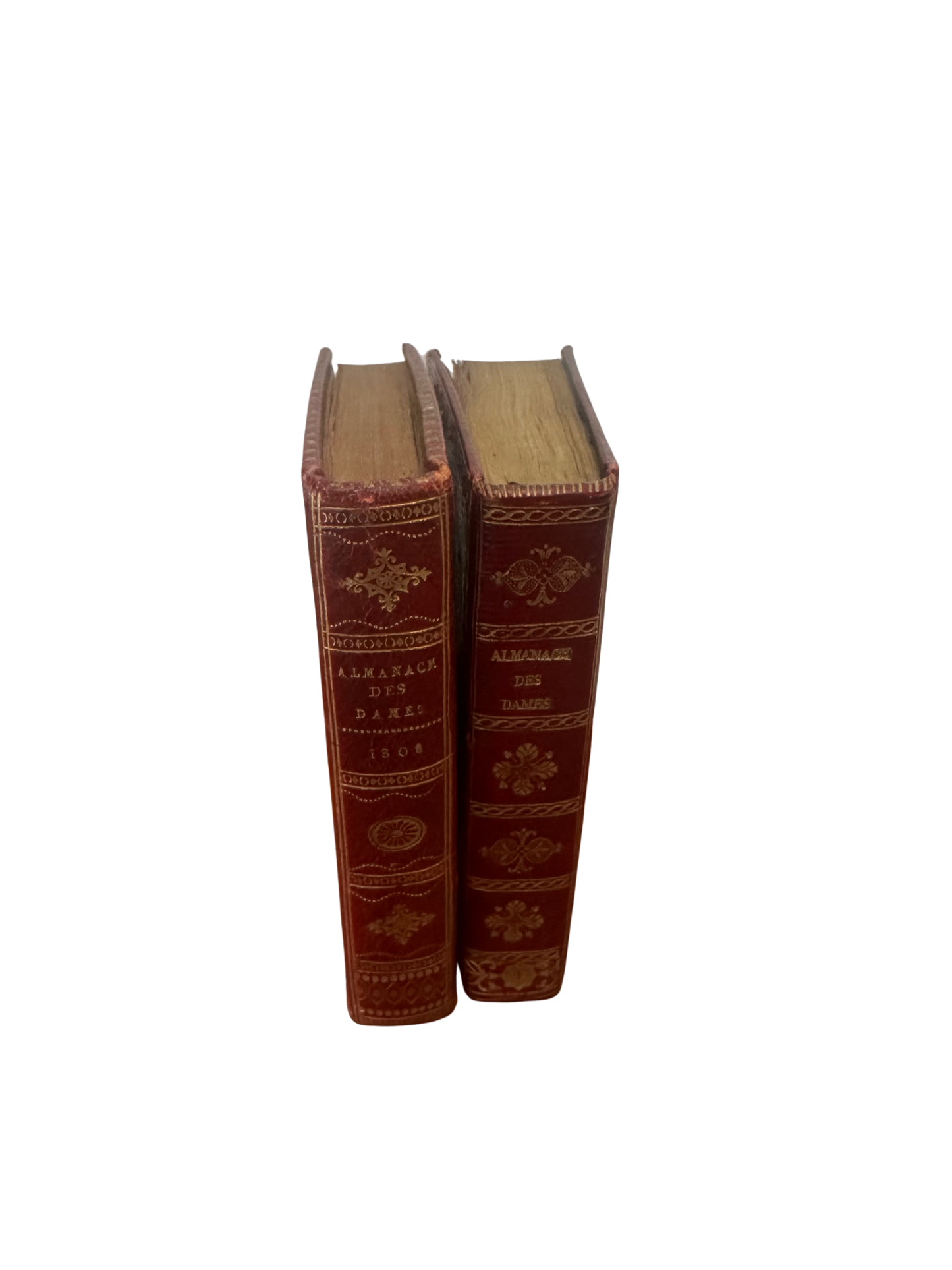 1808 & 1818 Red Moroccan Leather Almanach des Dames