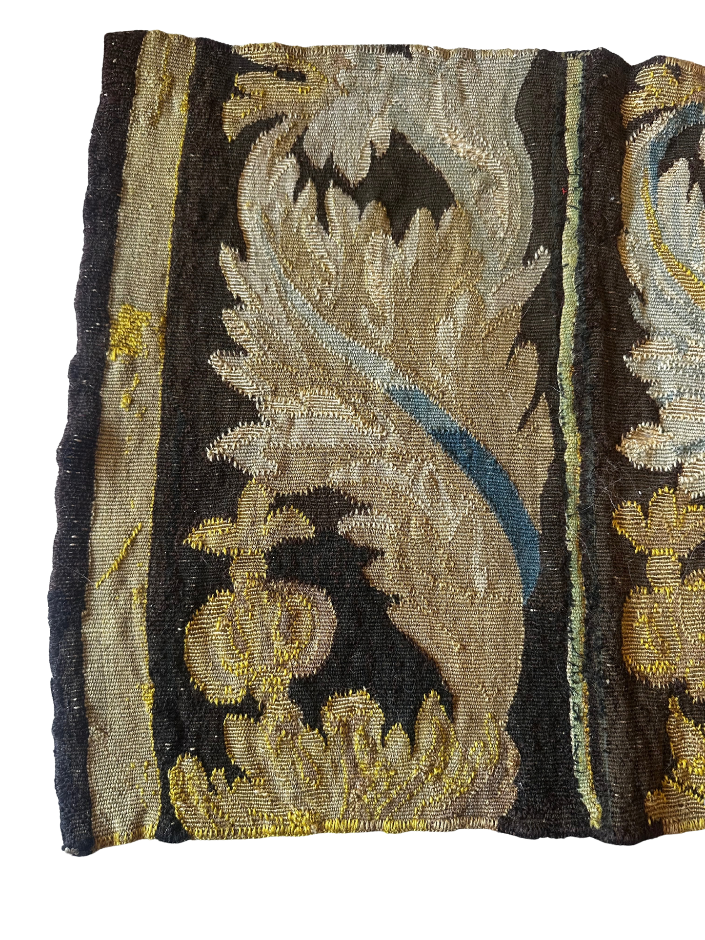 Antique Tapestry Border Fragments with Acanthus Motifs (Seamed)