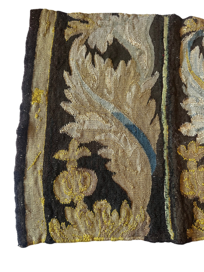 Antique Tapestry Border Fragments with Acanthus Motifs (Seamed)
