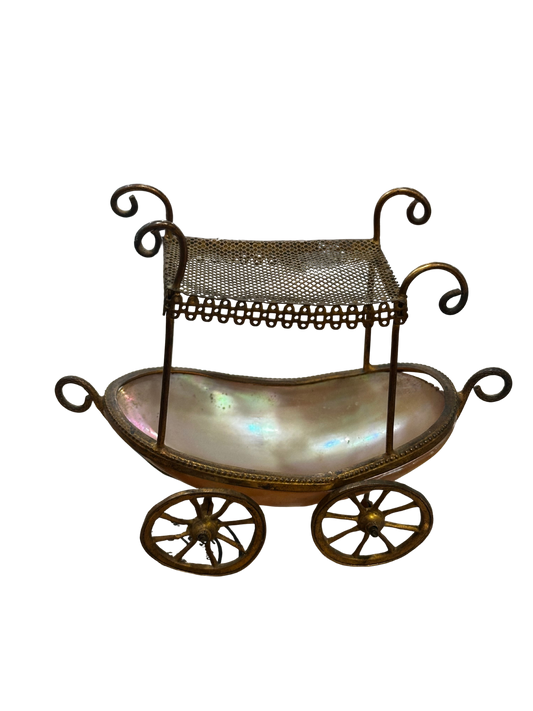 19th C Palais Royal Mother of Pearl Carriage/Pram (c 1850-1880)