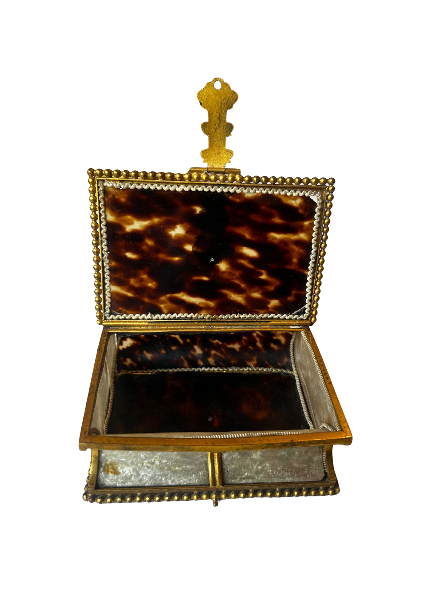 French Tortoiseshell and Mother-of-Pearl Mounted Book Form Box