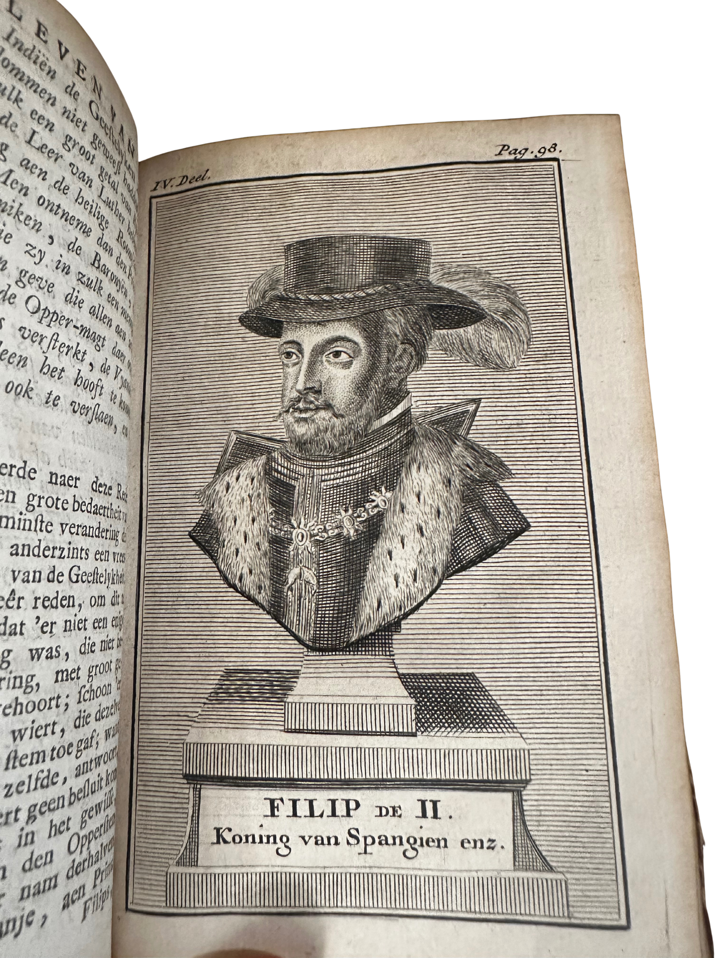 1738 Vellum-Bound Biography of Emperor Charles V (Complete 4-Volume Set)