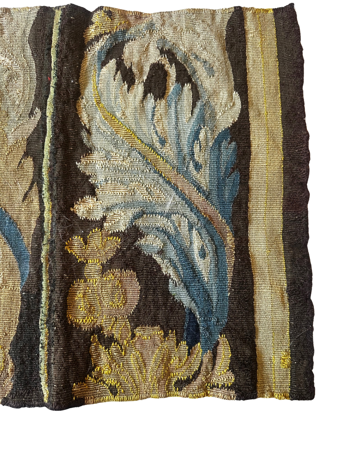Antique Tapestry Border Fragments with Acanthus Motifs (Seamed)