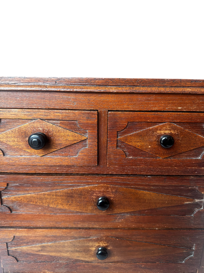 English Carved Table-Top Chest of Drawers